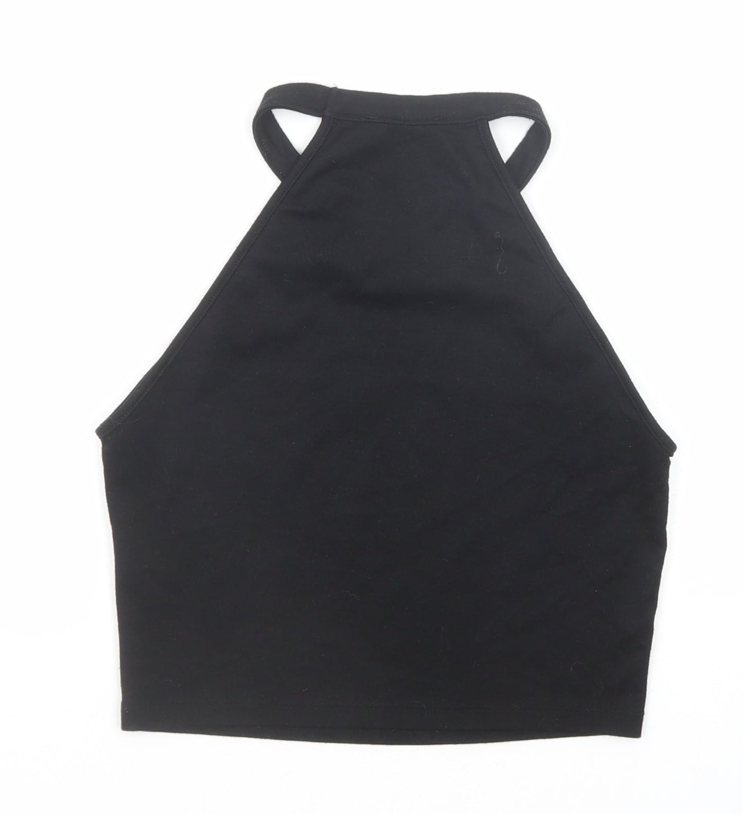 Womens UK Size S Zara Black Cropped Tank