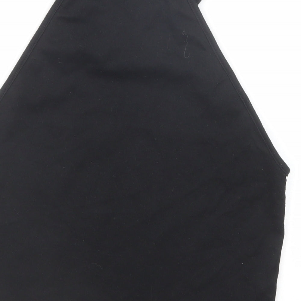 Womens UK Size S Zara Black Cropped Tank