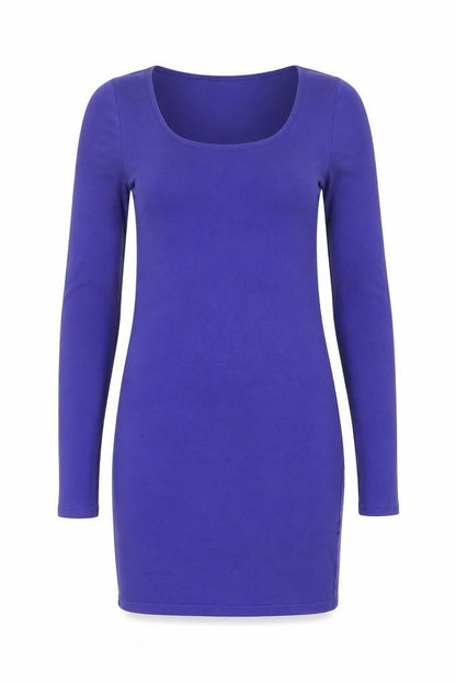 Divided by H&M Womens Blue Cotton Jumper Dress Size 10 Round Neck Pullover