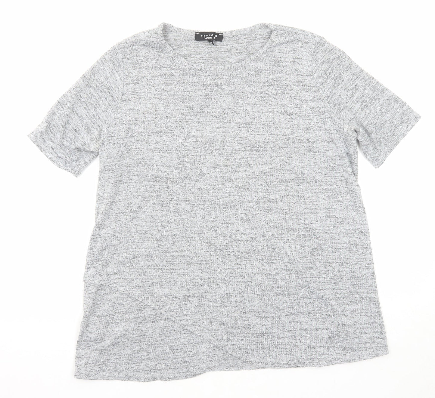 Womens UK Size 12 New Look Grey Basic T-Shirt