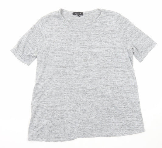 Womens UK Size 12 New Look Grey Basic T-Shirt