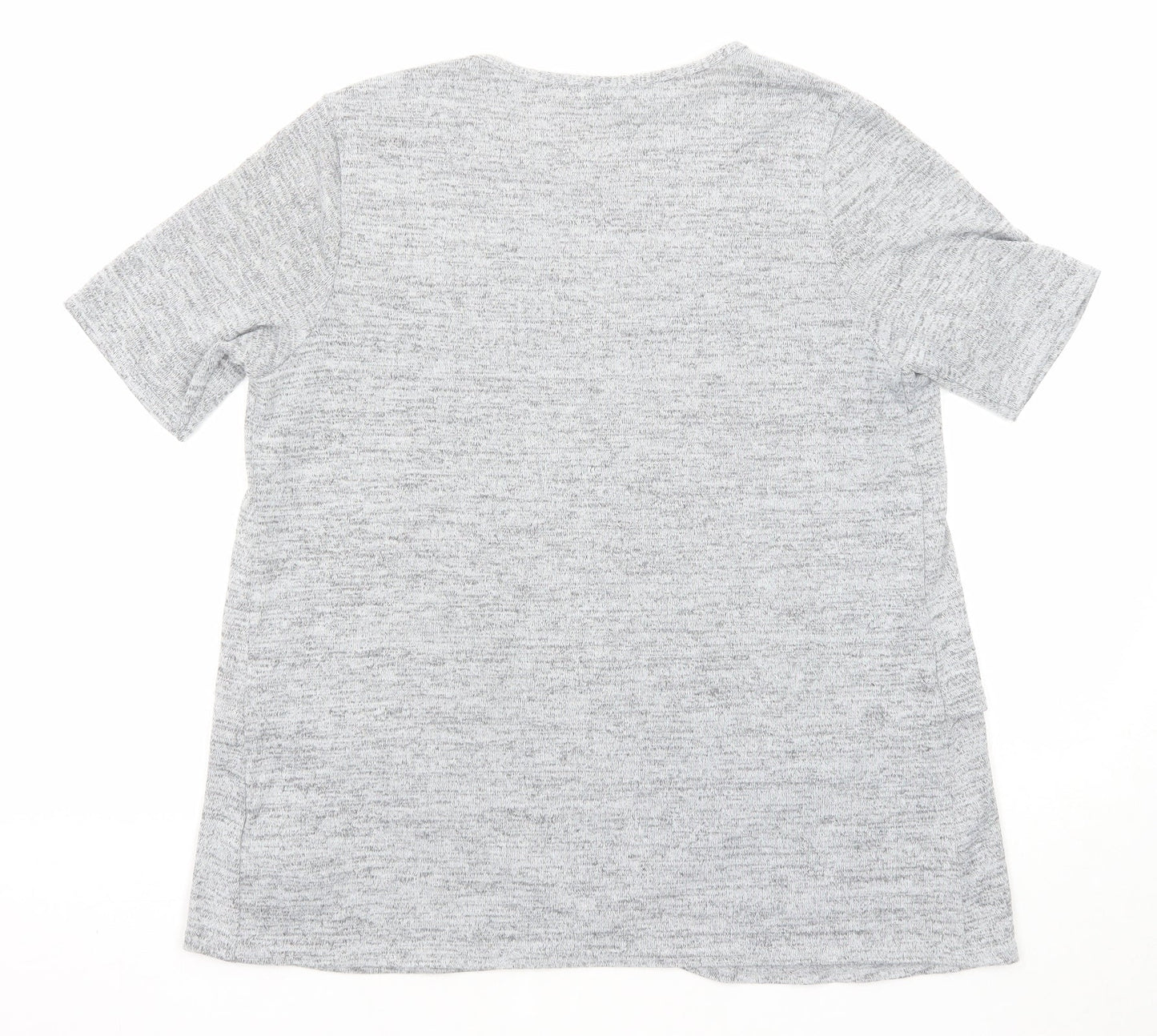 Womens UK Size 12 New Look Grey Basic T-Shirt