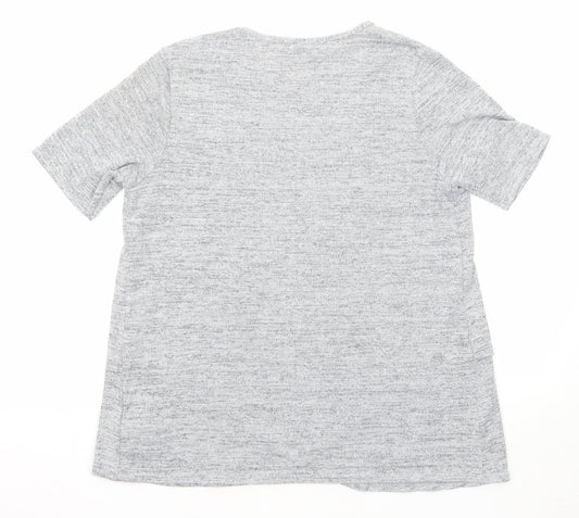 Womens UK Size 12 New Look Grey Basic T-Shirt