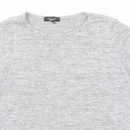 Womens UK Size 12 New Look Grey Basic T-Shirt