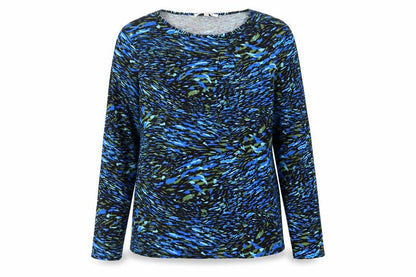 Womens UK Size 14 Annabelle Blue Basic T-Shirt