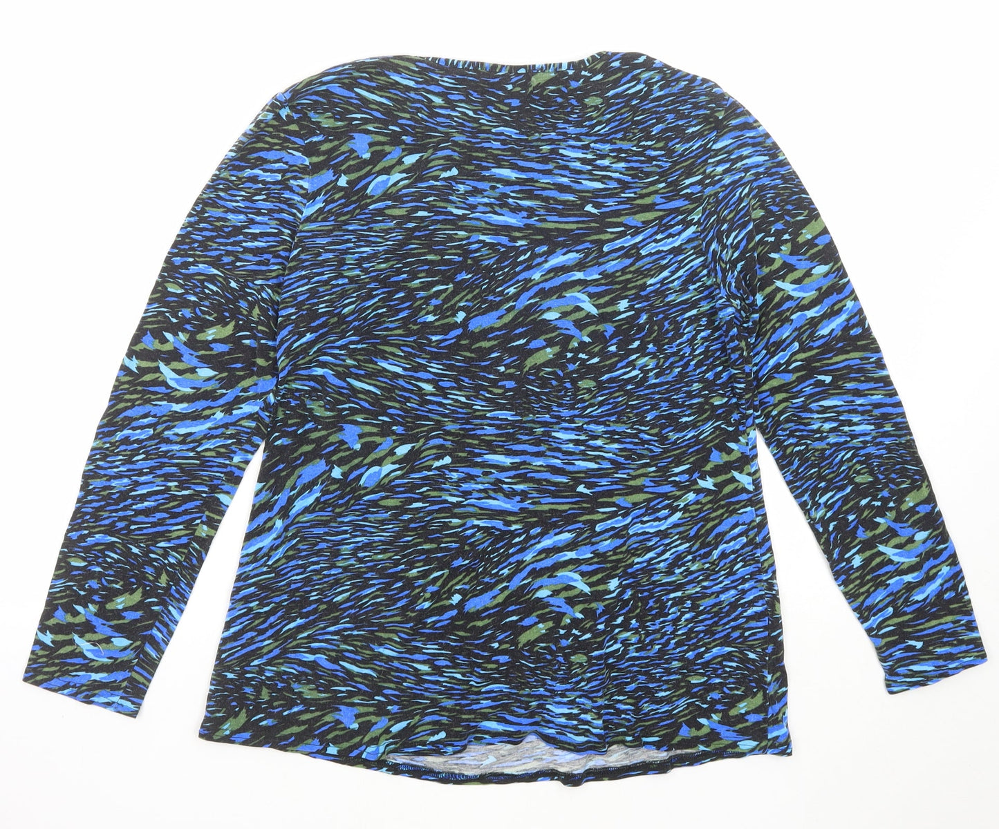 Womens UK Size 14 Annabelle Blue Basic T-Shirt