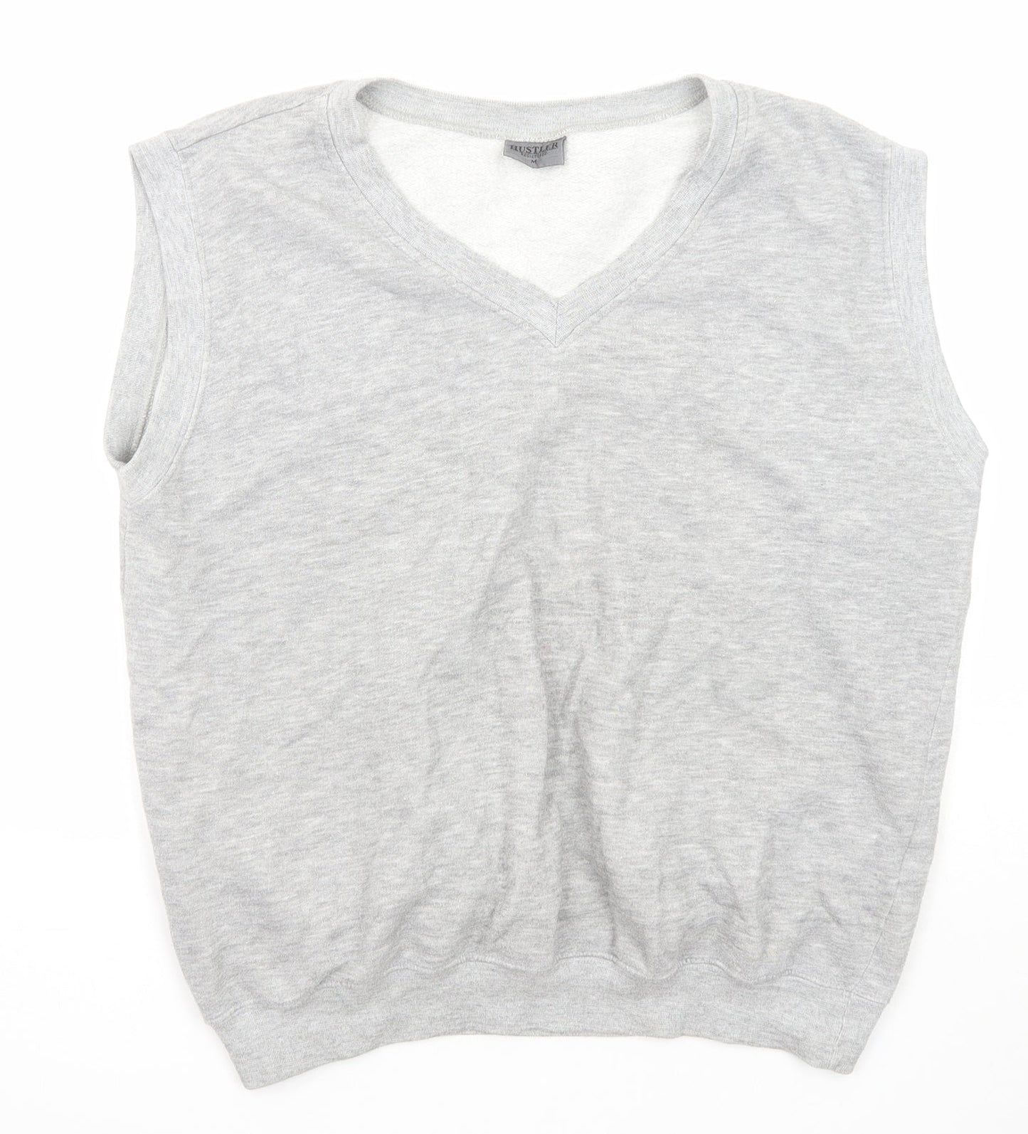 Hustler Mens Grey Cotton Vest Sweatshirt Size M