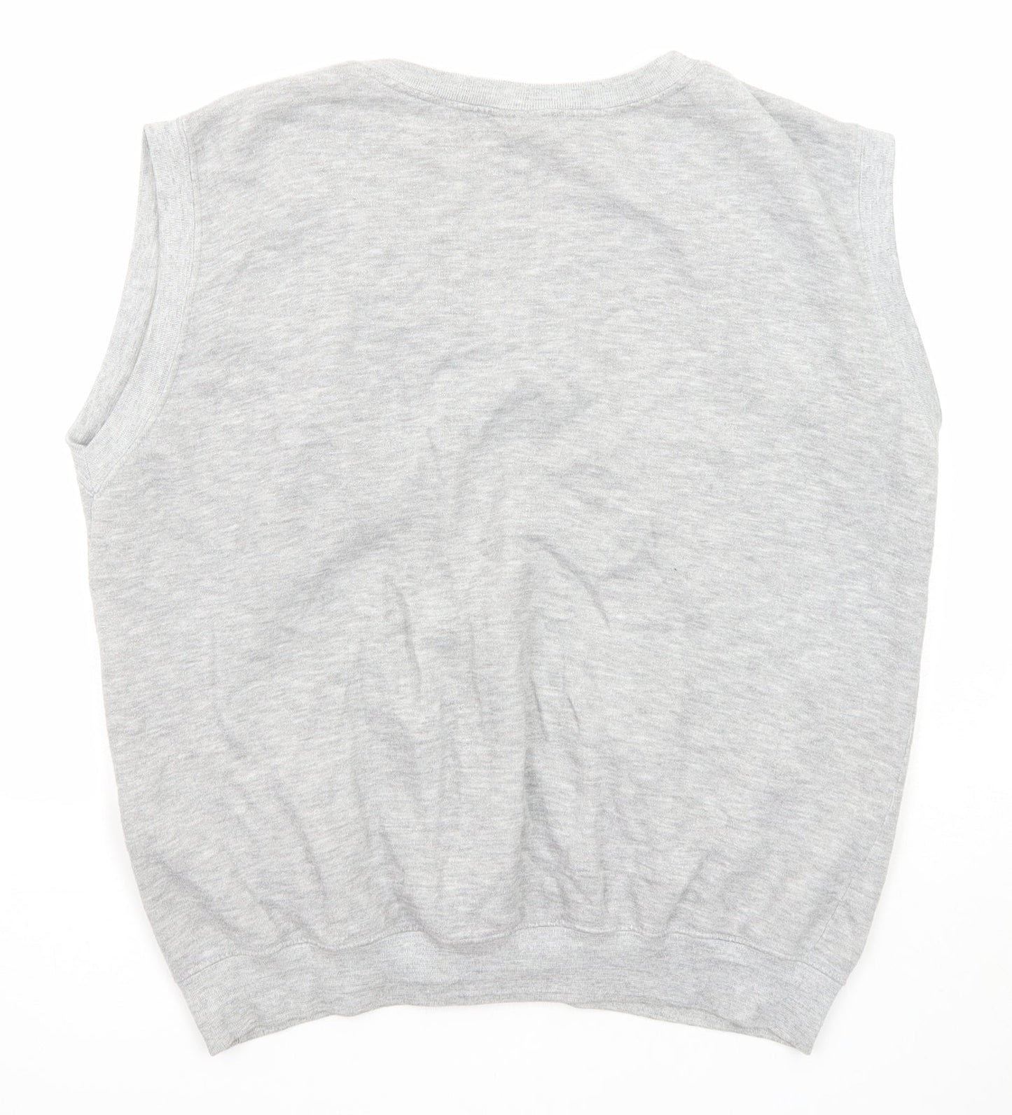 Hustler Mens Grey Cotton Vest Sweatshirt Size M