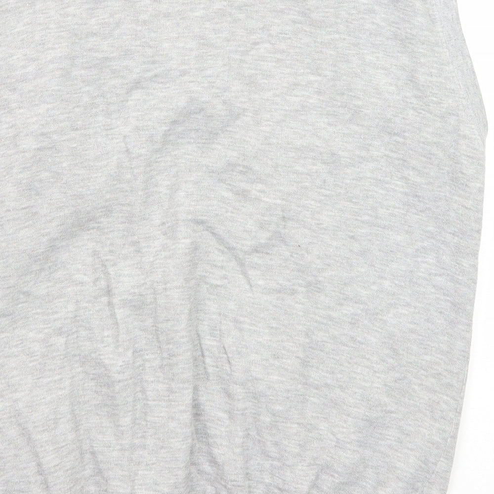 Hustler Mens Grey Cotton Vest Sweatshirt Size M