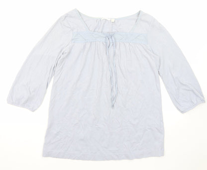 Womens UK Size XS Uniqlo Blue Basic T-Shirt