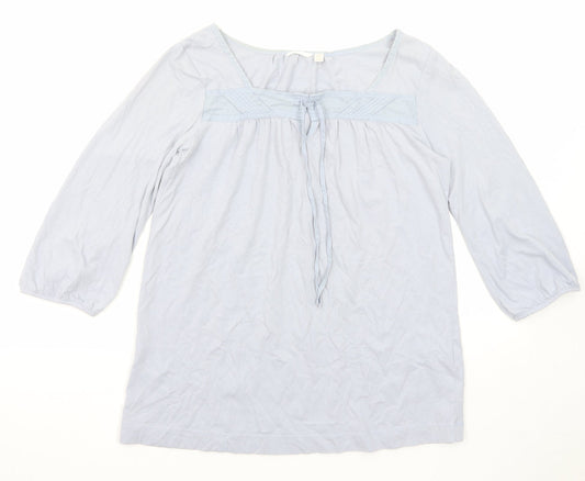 Womens UK Size XS Uniqlo Blue Basic T-Shirt