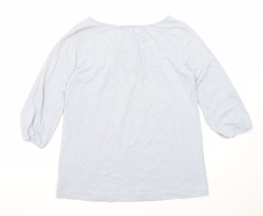 Womens UK Size XS Uniqlo Blue Basic T-Shirt