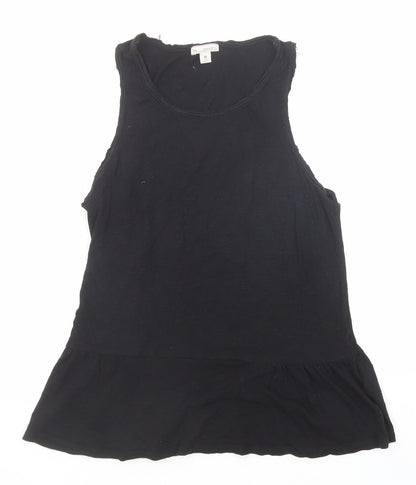 Womens UK Size XS Gap Black Basic Tank