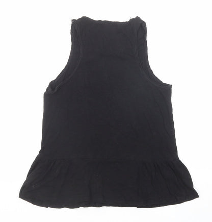 Womens UK Size XS Gap Black Basic Tank