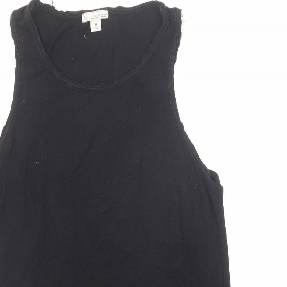 Womens UK Size XS Gap Black Basic Tank