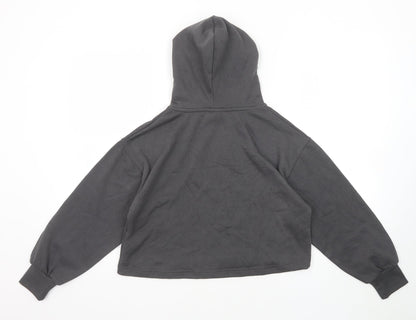 Zara Girls Grey Cotton Pullover Hoodie Size 11-12 Years Pullover - Sunday