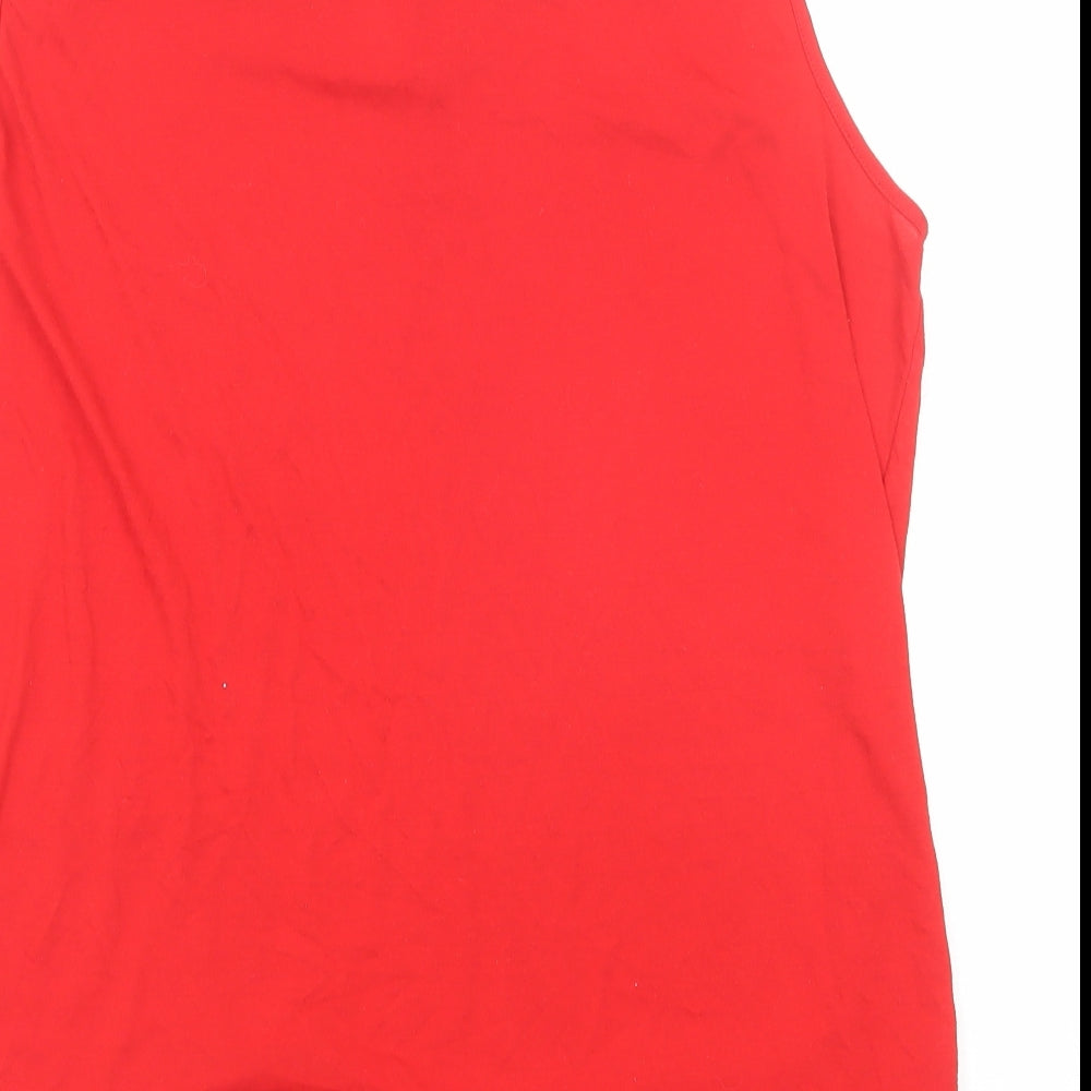 Womens UK Size XL Lucky Red Basic Tank