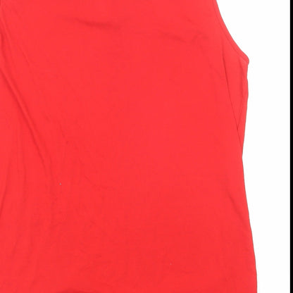 Womens UK Size XL Lucky Red Basic Tank