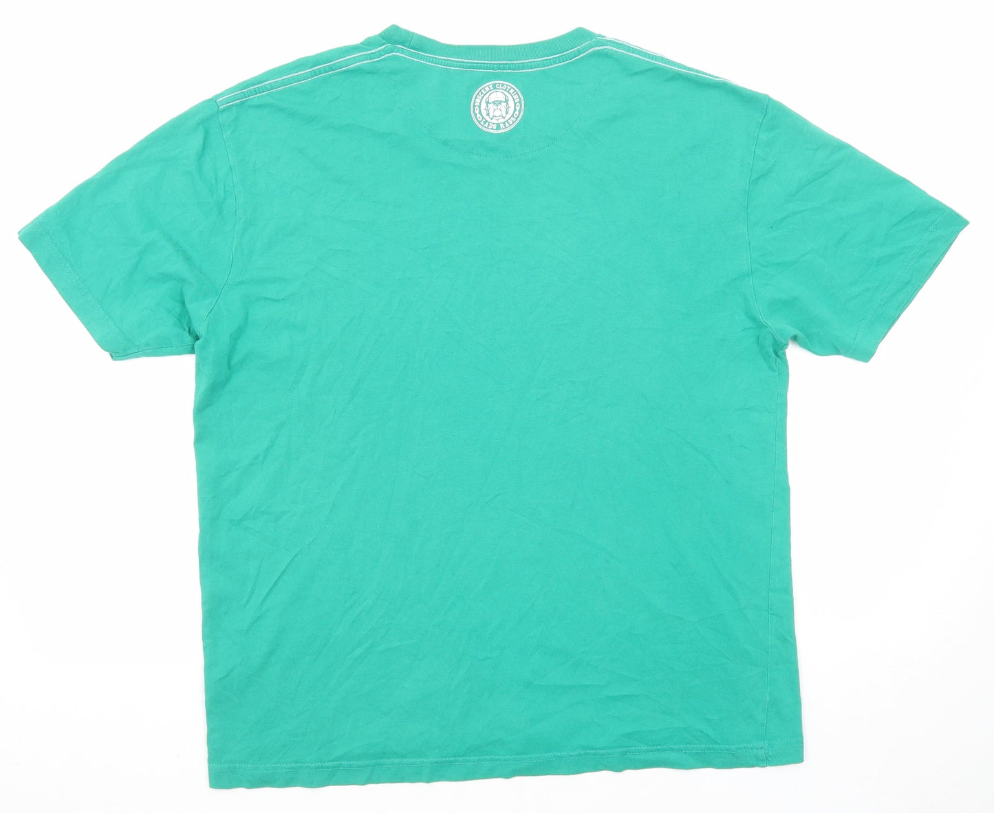 Obscene Clothing Womens Green Cotton Basic T-Shirt Size L Round Neck - Squats? Shots Slogan