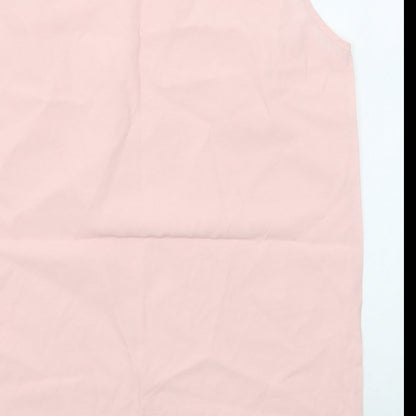 Nice Day Womens Pink Viscose Basic Tank Size 16 Round Neck