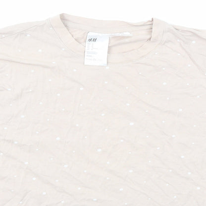 Womens UK Size M H&M Beige Basic T-Shirt