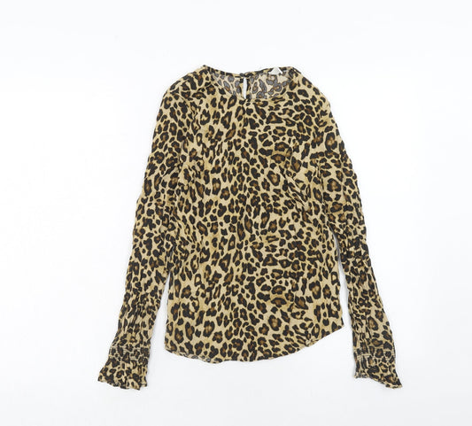 Womens UK Size 6 H&M Brown Basic Blouse