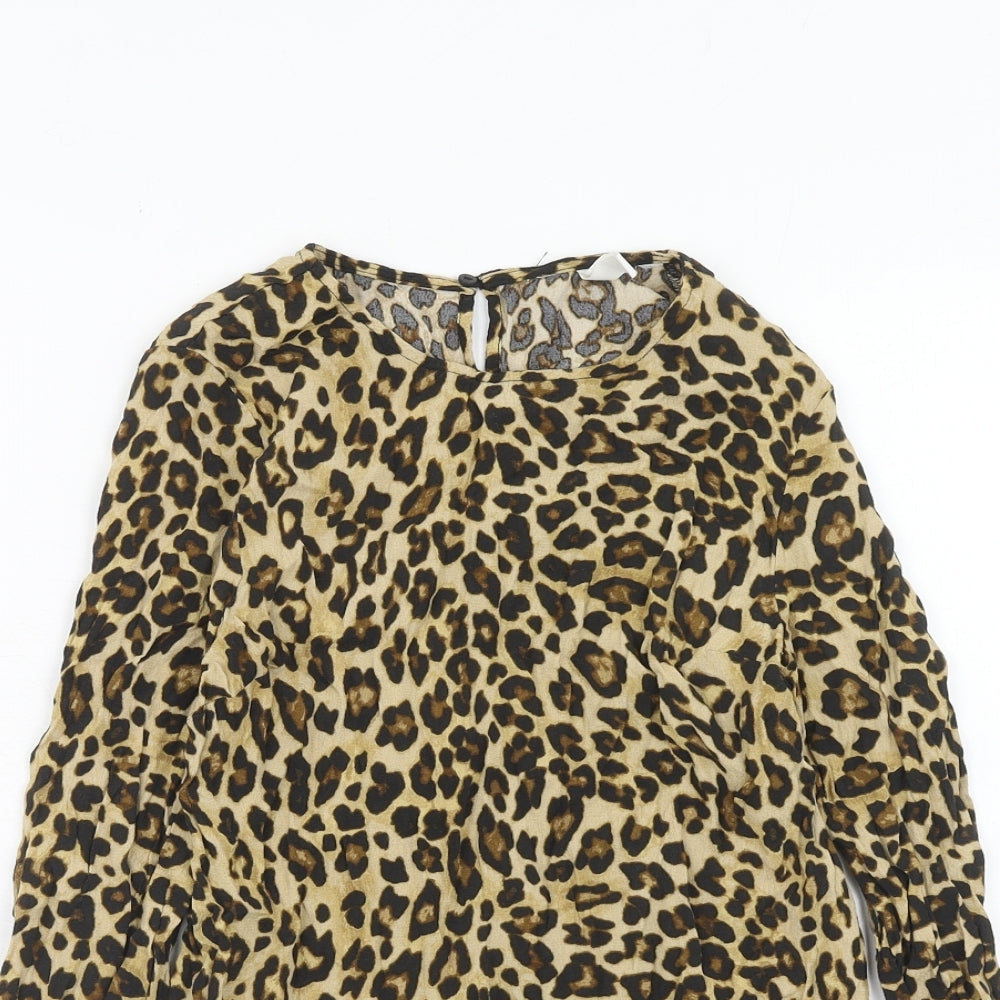 Womens UK Size 6 H&M Brown Basic Blouse