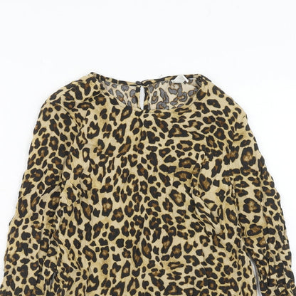 Womens UK Size 6 H&M Brown Basic Blouse