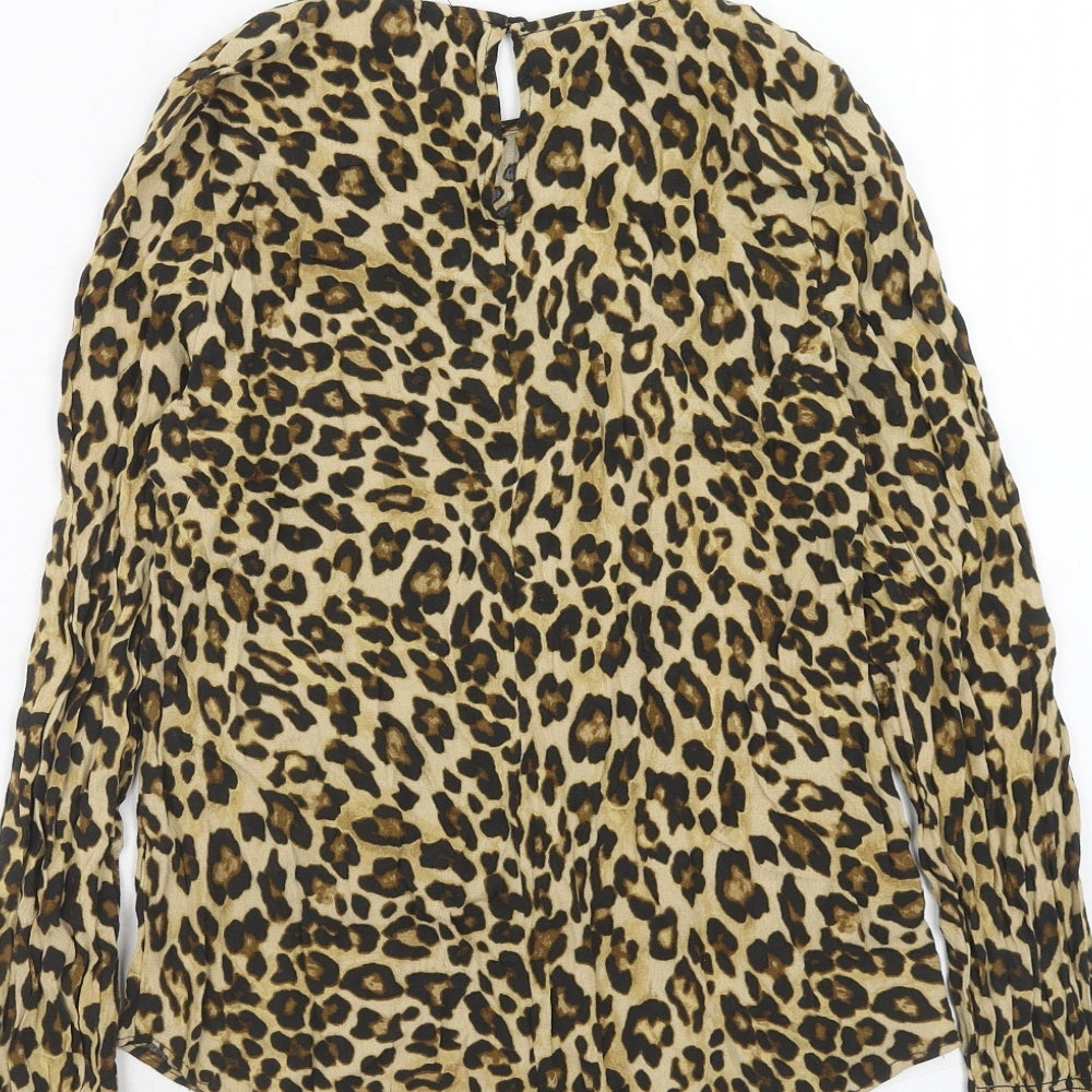Womens UK Size 6 H&M Brown Basic Blouse