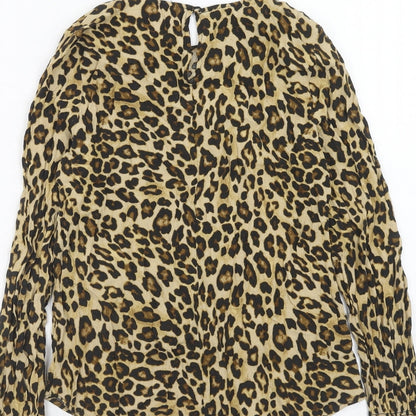 Womens UK Size 6 H&M Brown Basic Blouse