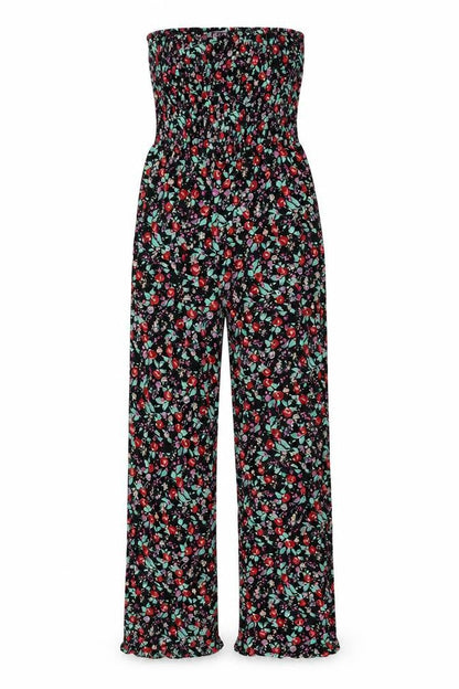 Red Chilli Womens Multicoloured Floral Viscose Jumpsuit One-Piece Size 8 Pullover