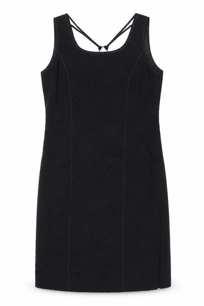 Lakeland Womens Black Viscose A-Line Size 14 Round Neck Zip