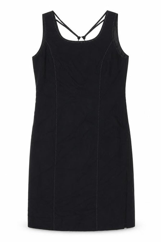Lakeland Womens Black Viscose A-Line Size 14 Round Neck Zip