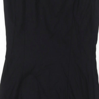 Lakeland Womens Black Viscose A-Line Size 14 Round Neck Zip