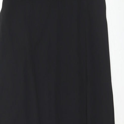 ASOS Womens Black Polyester Maxi Size 8 Round Neck Zip