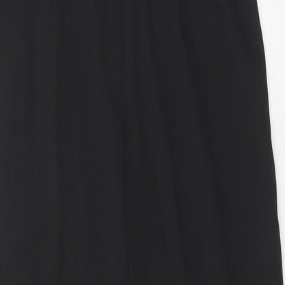 ASOS Womens Black Polyester Maxi Size 8 Round Neck Zip