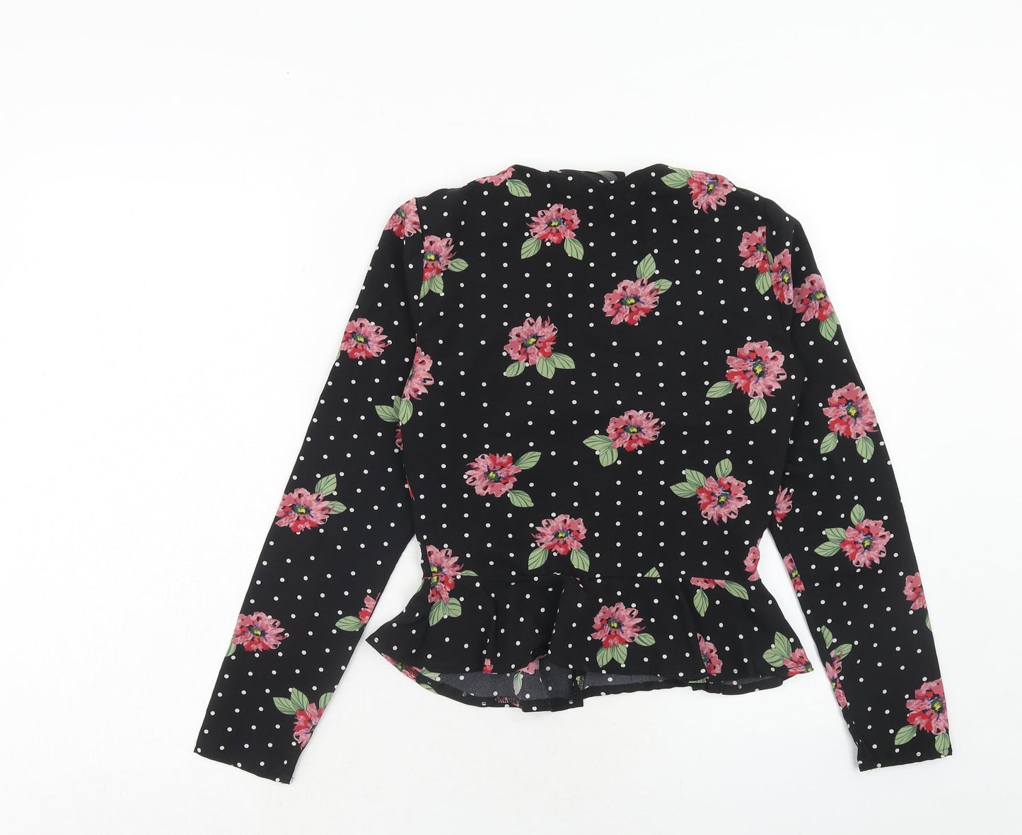 Womens UK Size 6 Missguided Black Basic Blouse