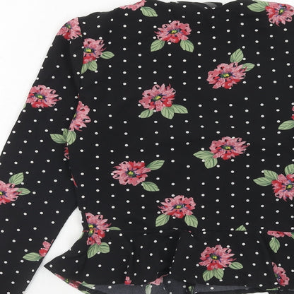 Womens UK Size 6 Missguided Black Basic Blouse