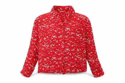 Womens UK Size 8 Marks and Spencer Red Basic Button-Up