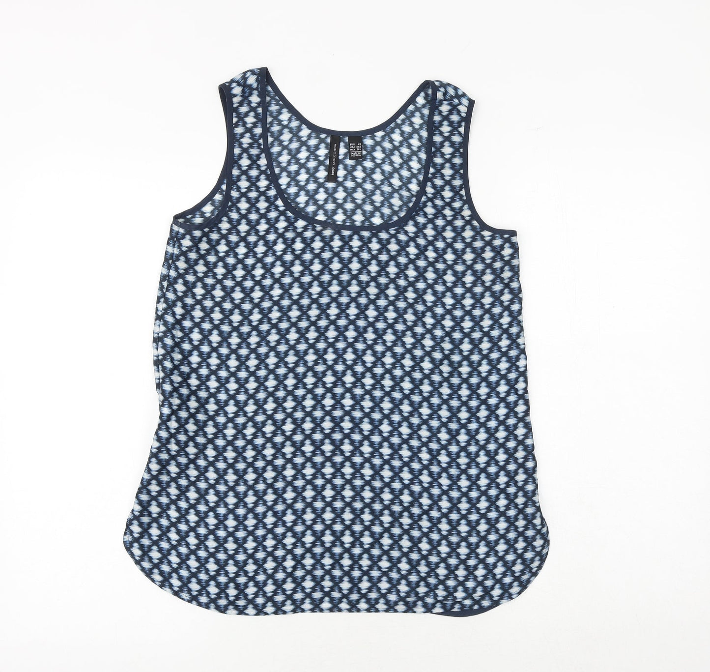 Womens UK Size XS Mango Blue Basic Tank