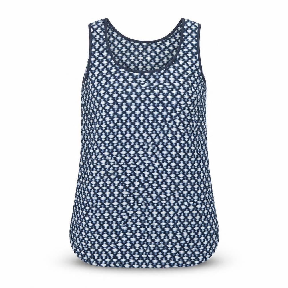 Womens UK Size XS Mango Blue Basic Tank
