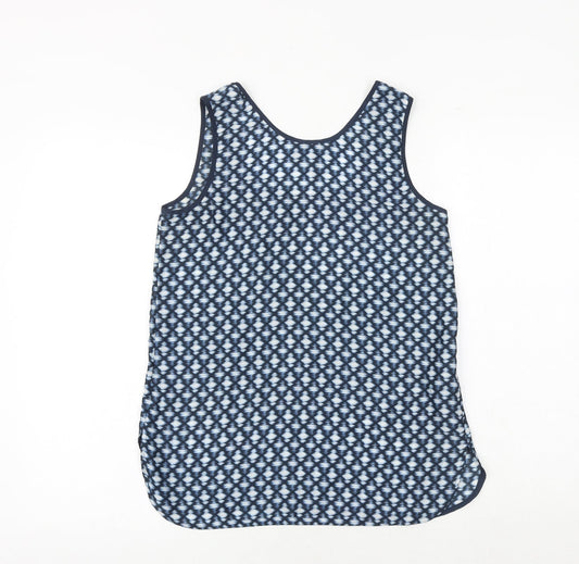Womens UK Size XS Mango Blue Basic Tank
