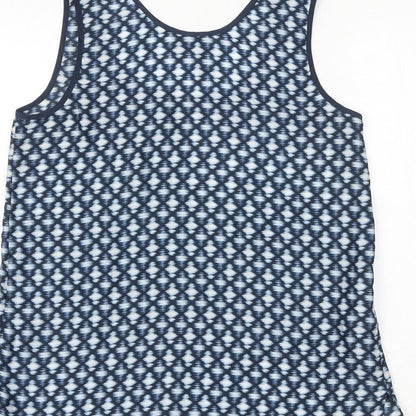 Womens UK Size XS Mango Blue Basic Tank
