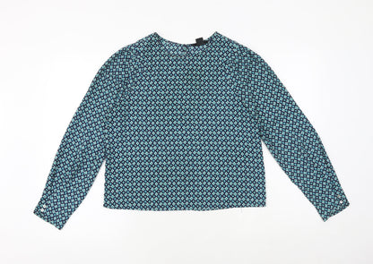 Womens UK Size 8 H&M Green Basic Blouse