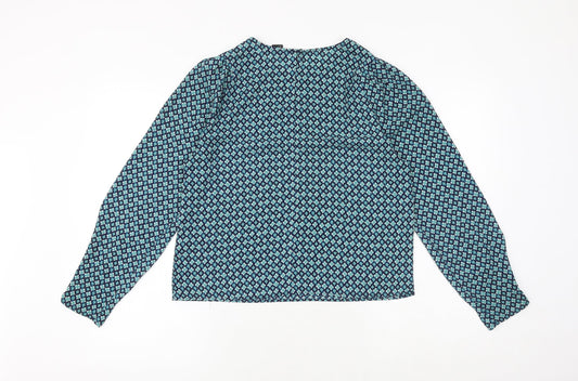 Womens UK Size 8 H&M Green Basic Blouse