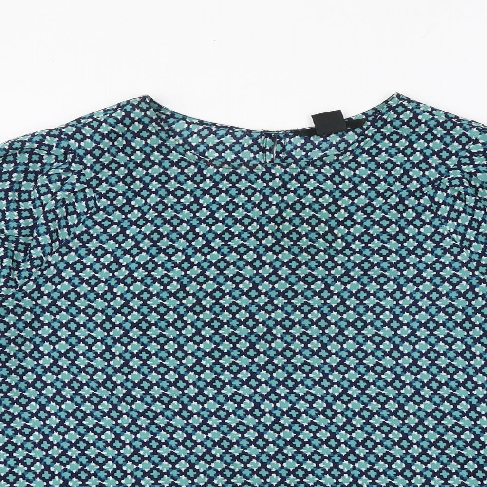 Womens UK Size 8 H&M Green Basic Blouse