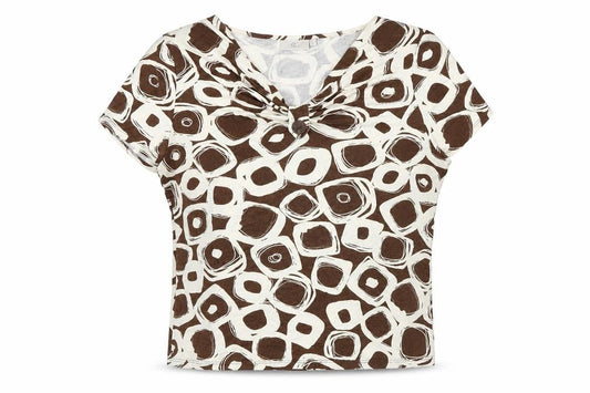 Womens UK Size XL CC Brown Basic T-Shirt