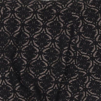 Marks and Spencer Womens Black Geometric Polyester Swing Skirt Size 28 in