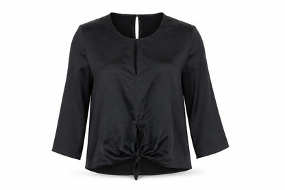 Womens UK Size 6 River Island Black Basic Blouse