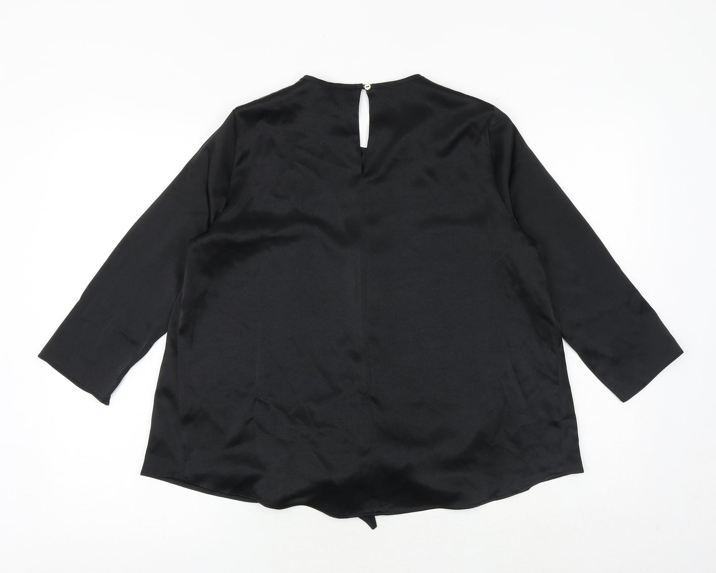 Womens UK Size 6 River Island Black Basic Blouse
